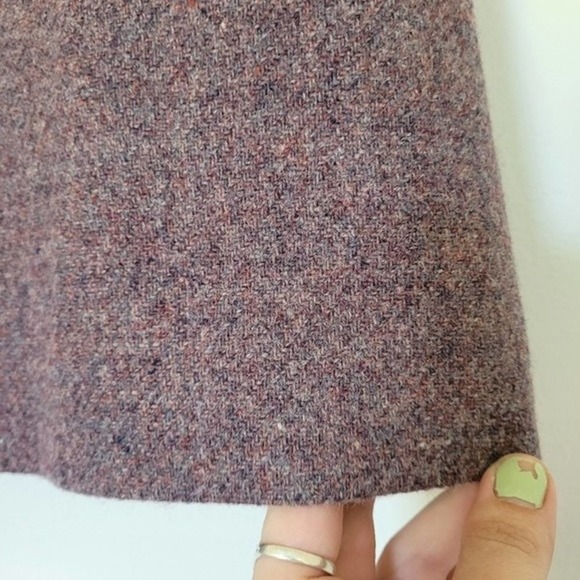 Vintage Woolrich Women's 100% Pure Wool Purple Knee Length Skirt Size 6 Pockets - Picture 6 of 14